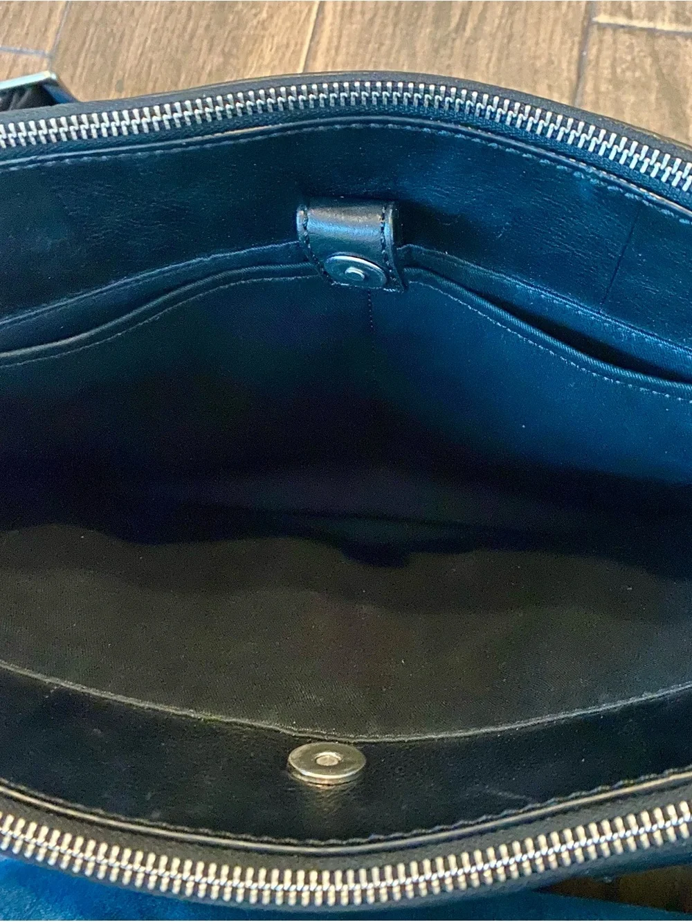 FOSSIL MERCER Double Zip Workbag Briefcase Messenger Crossbody Black Leather
